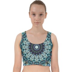 Pattern Abstract Background Art Velvet Racer Back Crop Top by Pakrebo