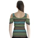 Stripes Teal Yellow Brown Grey Butterfly Sleeve Cutout Tee  View2