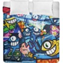 Graffiti Urban colorful graffiti cartoon fish Duvet Cover Double Side (King Size) View1