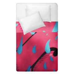 Graffiti Watermelon Pink With Light Blue Drops Retro Duvet Cover Double Side (single Size) by genx