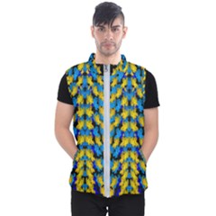 Flowers Coming From Above Ornate Decorative Men s Puffer Vest by pepitasart