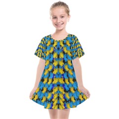 Flowers Coming From Above Ornate Decorative Kids  Smock Dress by pepitasart