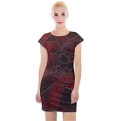 Mosaic Glass Glass Mosaic Colorful Cap Sleeve Bodycon Dress by Pakrebo