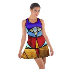 Church Window Glass Tiffany Cotton Racerback Dress by Pakrebo