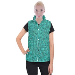 Turquoise Women s Button Up Vest by LalaChandra