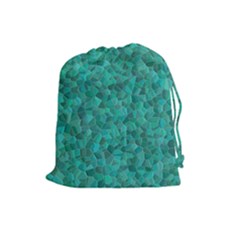 Turquoise Drawstring Pouch (large) by LalaChandra