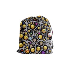 Mental Emojis Emoticons Icons Drawstring Pouch (medium) by Pakrebo