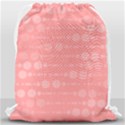 Background Polka Dots Pink Drawstring Bag (Large) View2