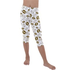 Coffee Beans Vector Kids  Lightweight Velour Capri Leggings  by Mariart