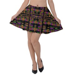 Surrounded By  Ornate  Loved Candle Lights In Starshine Velvet Skater Skirt by pepitasart