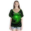 Lines Rays Background Light V-Neck Flutter Sleeve Top View1