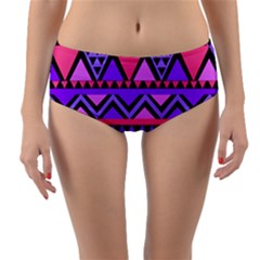 Seamless Purple Pink Pattern Reversible Mid-waist Bikini Bottoms by Pakrebo