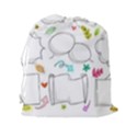 Set Chalk Out Chitchat Scribble Drawstring Pouch (XXL) View2