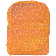 Orange Mosaic Structure Background Full Print Backpack by Pakrebo
