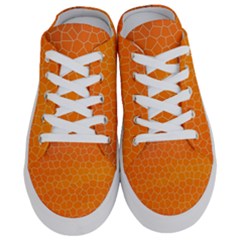 Orange Mosaic Structure Background Half Slippers by Pakrebo