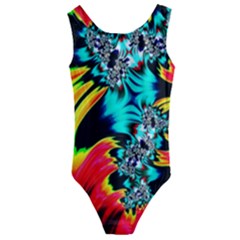 Fractal Mandelbrot Art Wallpaper Kids  Cut-out Back One Piece Swimsuit by Pakrebo