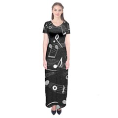 Fabric Cloth Textile Clothing Short Sleeve Maxi Dress by Pakrebo