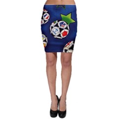 Textile Football Soccer Fabric Bodycon Skirt by Pakrebo
