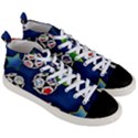 Textile Football Soccer Fabric Men s Mid-Top Canvas Sneakers View3