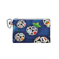 Textile Football Soccer Fabric Canvas Cosmetic Bag (small) by Pakrebo
