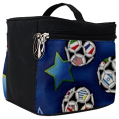 Textile Football Soccer Fabric Make Up Travel Bag (big) by Pakrebo