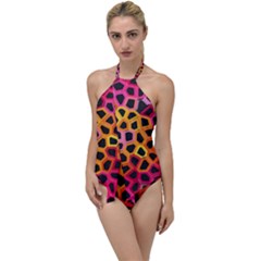 Mosaic Structure Pattern Background Go With The Flow One Piece Swimsuit by Pakrebo