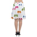 Pattern Birds Cute Chiffon Wrap Front Skirt View2