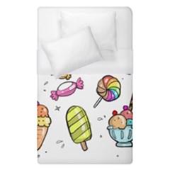 Doodle Cartoon Drawn Cone Food Duvet Cover (single Size) by Pakrebo