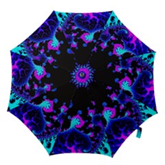 Fractal Pattern Spiral Abstract Hook Handle Umbrellas (medium) by Pakrebo