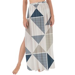 Geometric Triangle Modern Mosaic Maxi Chiffon Tie-up Sarong by Pakrebo