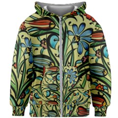 Mosaic Tile Art Ceramic Colorful Kids  Zipper Hoodie Without Drawstring by Pakrebo