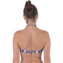 Color Graffiti Pattern Geometric Halter Bandeau Bikini Top View2