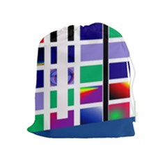 Color Graffiti Pattern Geometric Drawstring Pouch (xl) by Pakrebo