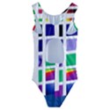Color Graffiti Pattern Geometric Kids  Cut-Out Back One Piece Swimsuit View2