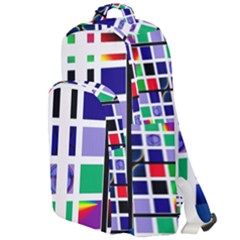 Color Graffiti Pattern Geometric Double Compartment Backpack by Pakrebo