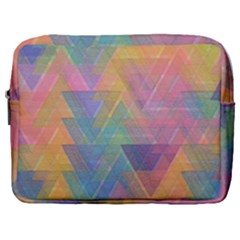 Triangle Pattern Mosaic Shape Make Up Pouch (large) by Pakrebo