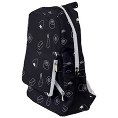 Sushi Pattern - Greyscale Travelers  Backpack by WensdaiAmbrose