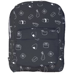 Sushi Pattern - Greyscale Full Print Backpack by WensdaiAmbrose
