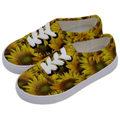Surreal Sunflowers Kids  Classic Low Top Sneakers by retrotoomoderndesigns