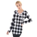 Square Diagonal Pattern Tie Up Tee View1