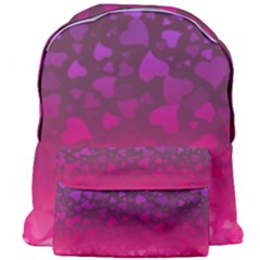 Purple Pink Hearts  Giant Full Print Backpack by LoolyElzayat