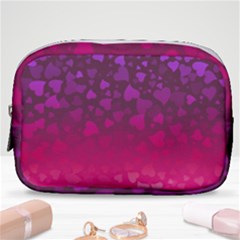 Purple Pink Hearts  Make Up Pouch (small) by LoolyElzayat