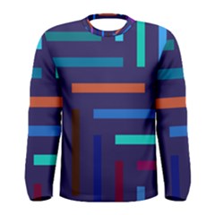 Line Background Abstract Men s Long Sleeve Tee by Mariart
