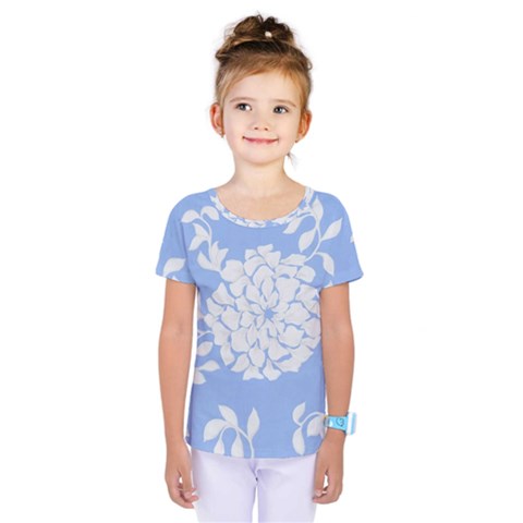 White Dahlias Kids  One Piece Tee by WensdaiAmbrose