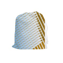 Diagonal Seamless Line Design Drawstring Pouch (large) by LoolyElzayat
