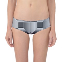 Construction Background Geometric Classic Bikini Bottoms by Pakrebo