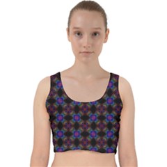 Background Image Pattern Background Velvet Racer Back Crop Top by Pakrebo