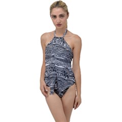 Ethno Seamless Pattern Go With The Flow One Piece Swimsuit by Pakrebo