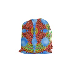 Pictures Digital Art Abstract Drawstring Pouch (small) by Pakrebo