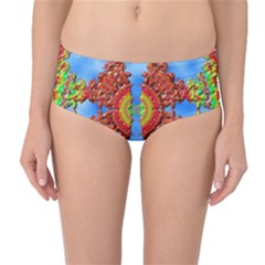 Pictures Digital Art Abstract Mid-waist Bikini Bottoms by Pakrebo